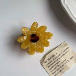 مینی کلیپس پلی استر بابونه زرد