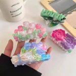 کلیپس پلی استر گل رنگی