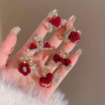 کالکشن مینی کلیپس مخمل قرمز