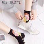 جوراب مشکی طرح دختر