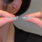 گوشواره برگ فول نگین - Image 3