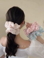 اسکرانچی حریر گلدوزی شده - Image 4