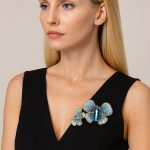 سنجاق سینه دو پروانه